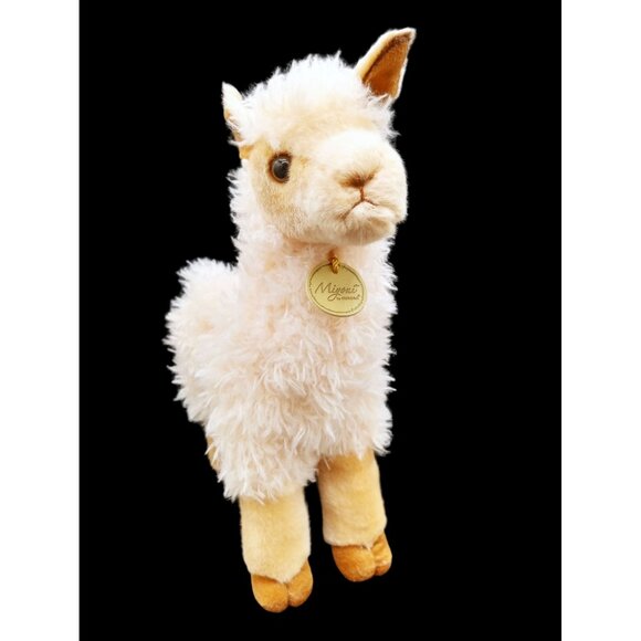 Miyoni By Aurora Standing Plush Llama Soft Cream Stuffed Animal Toy 12" Tall - Picture 3 of 14